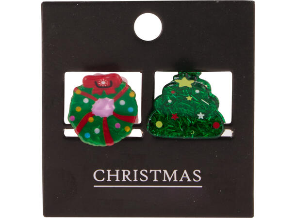 Hårklemme akryl 2 stk 12ass Display 72pk 