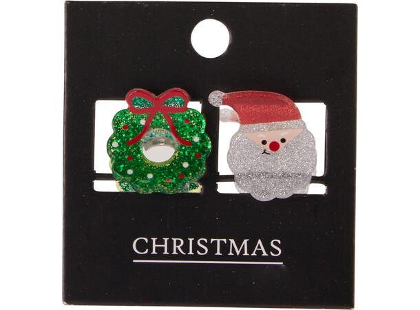 Hårklemme akryl 2 stk 12ass Display 72pk 