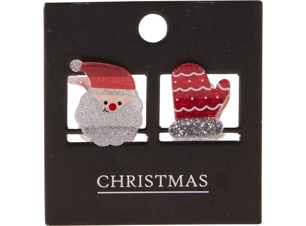 Hårklemme akryl 2 stk i sett 12ass 72 sett i display 