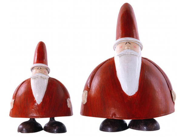 Julenisse stående rød metall 48x43x52cm 