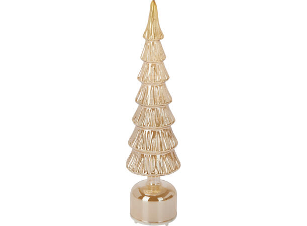 Juletre LED be.lys glass amber 40cm 2ass Batteri: 3xAAA Timer: 6/18t on/off 