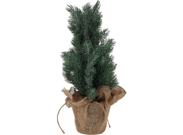 Juletre grønn furu jutesekk 20x45cm 2ass 