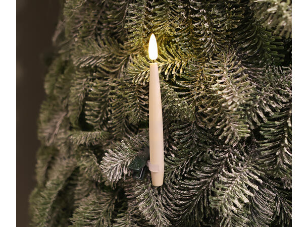 Juletrelys LED krem m/klips/sugekopp 6st 6 lys. Med fjernkontroll 