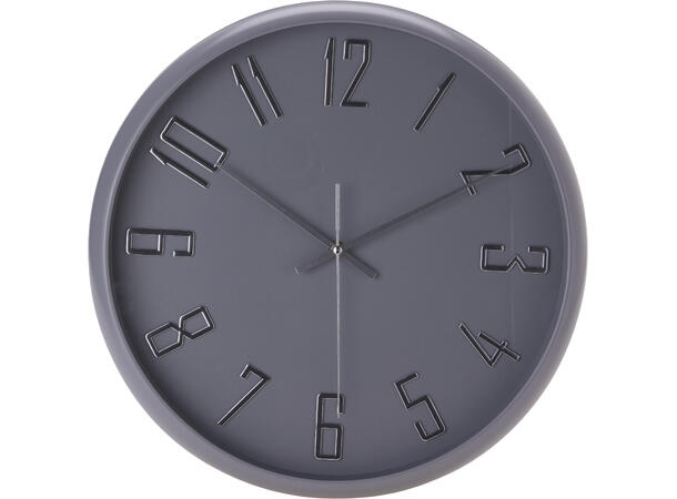 Klokke jordfarger 40cm 4ass Metall. Sølvdetaljer 