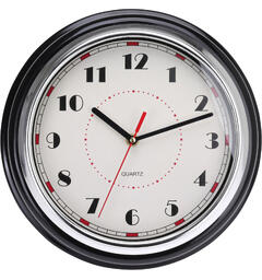 Klokke vegg PP+glass 30x10cm Batteri:1xAA Ikke inkludert