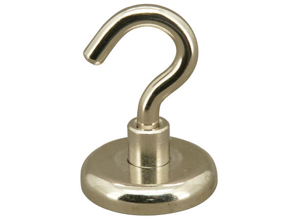 Knagg Krok magnetisk metall d:3,2cm Magnetkraft:ca 34kg 