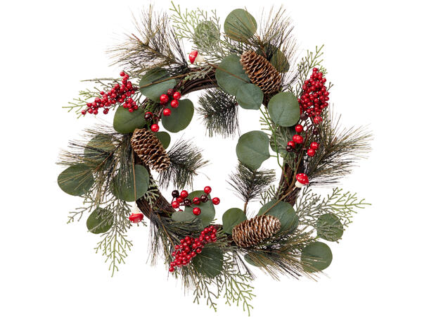 Krans m/eukalyptus og sopp 44cm 