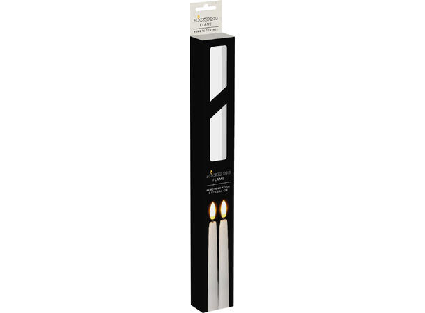 Kronelys LED hvit 38cm m/fj.kontroll 2st Batteri: 2xAAA(ekskl) CR2025(inkl) 