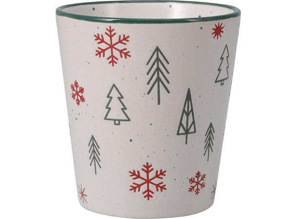 Krus Julekos keramikk 200ml 4ass Forpk 8stk  XMAS Juletre HOHO vott 