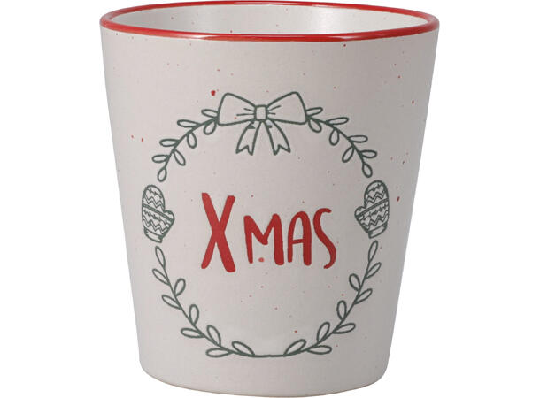 Krus Julekos keramikk 200ml 4ass Vekt: 200gram XMAS, Juletre, HOHO, vott 