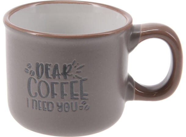 Krus keramikk espressotekst Ass sitater Forpakning:12stk 90ml 110g D:6cm H:5,3cm 