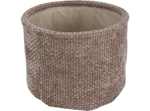 Kurvsett rund lys brun polyester s/3 Sett: 16 x 12 cm,19 x 14 ,22 x 17 