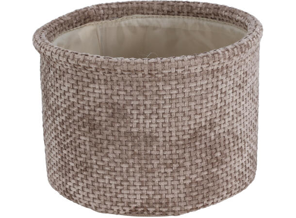Kurvsett rund lys brun polyester s/3 Sett: 16 x 12 cm,19 x 14 ,22 x 17 
