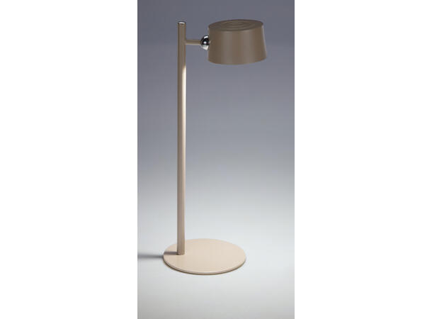 Lampe LED sand metall 35,5cm Oppladbar. USB-C. 3 lysnivå 