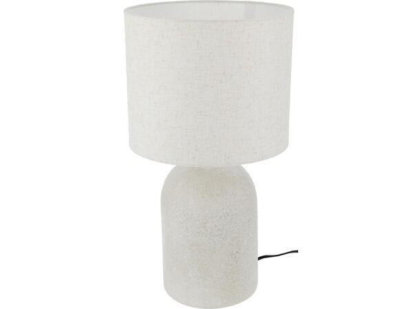 Lampe bord offwhite keramikk/lin 45,5cm Skjerm: 25x25x20cm Lyspære:E14, 40W 
