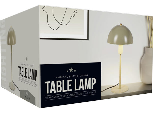 Lampe metall i grønn farge h:36cm Ledning 150cm Lyspære:E14 