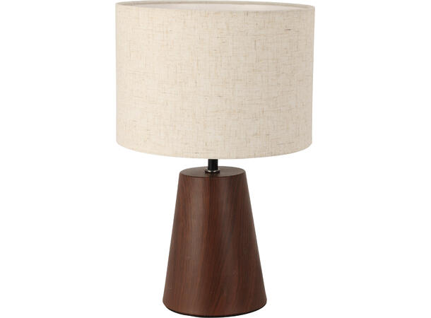 Lampe trelook m/linskjerm 36cm Metall. E27 