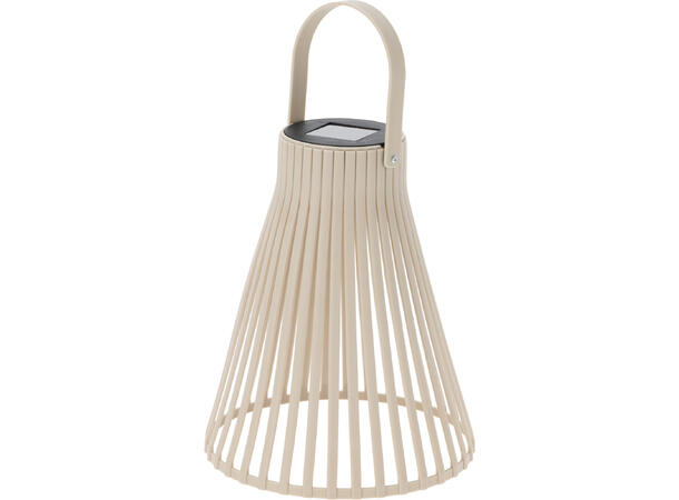 Lykt Solar beige,brun,grønn 14cm 3ass Batteri inkludert 