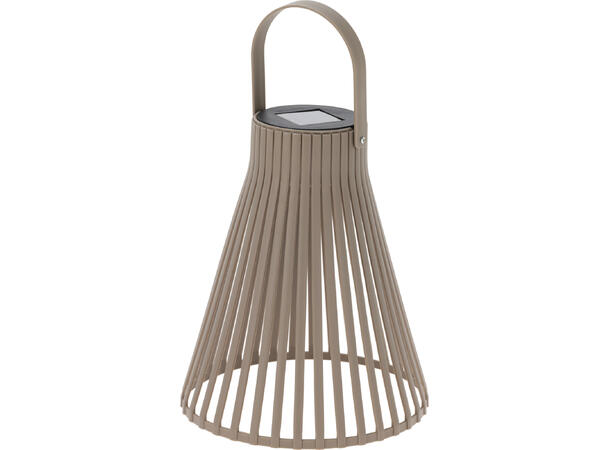 Lykt Solar beige,brun,grønn 14cm 3ass Batteri inkludert 