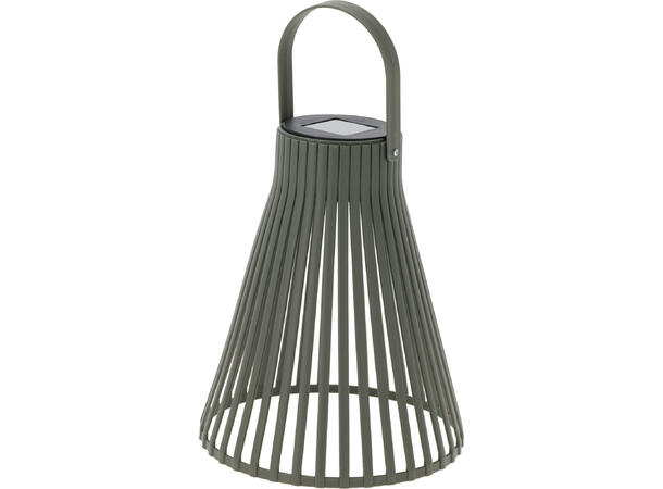 Lykt Solar beige,brun,grønn 14cm 3ass Forpakn.12stk, Batteri inkludert 