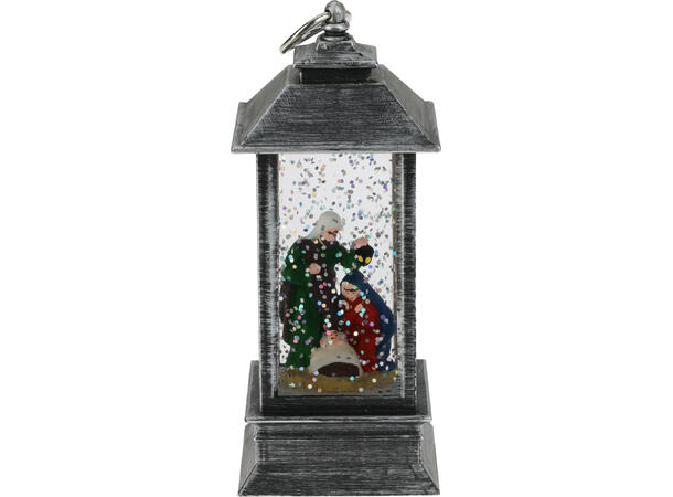 Lykt m/LED Krybbe 5x5x13cm brun 4ass Display 16stk Batteri LR44 Inkl. 