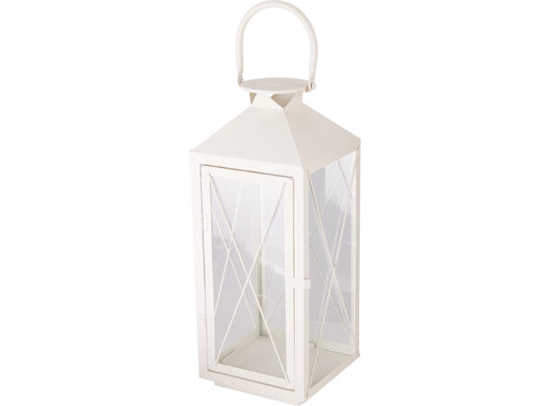 Lykt sett metall hvit 3stk s/3 Totalvekt: 3500g 