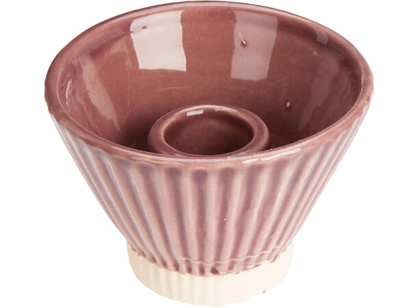 Lysestake kronelys keramikk 4ass Forpk 12stk Krem burg amber grønn 