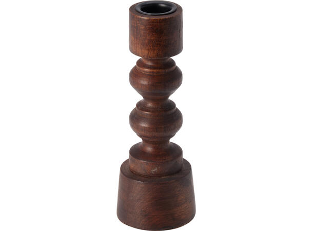 Lysestake mangotre mørk brun h:16,5cm 