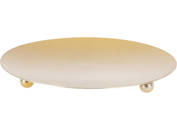 Lysfat metall gull d:12cm Display 12stk 