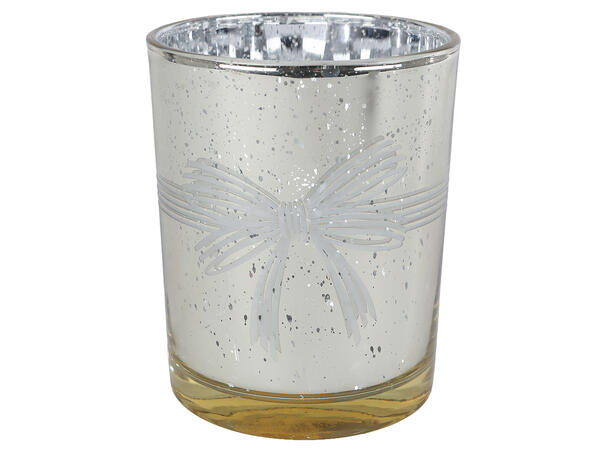 Lysglass gull glass sløyfe 10x12,5cm 