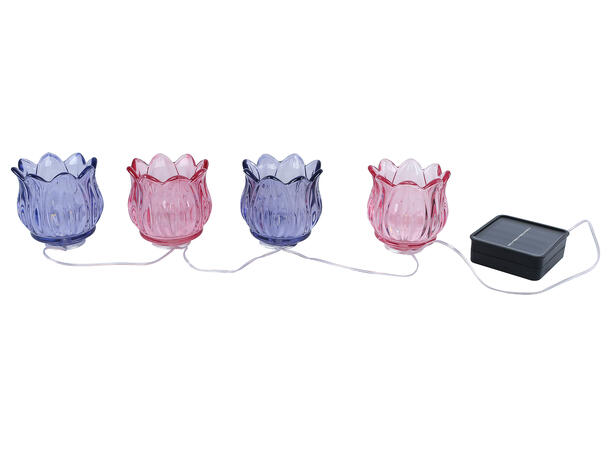 Lyslenke tulipan ass glass LED Solar Batteri: 1x1,2v AA inkludert 