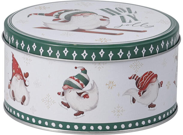 Metallboks Jul Nisse rund s/3 20x9cm 17x8cm 13x7cm 