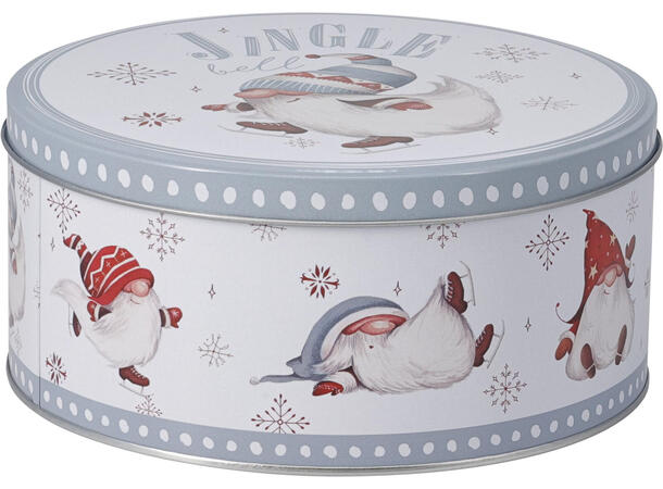Metallboks Jul Nisse rund s/3 Forpk 12sett 20x9cm 17x8cm 13x7cm 