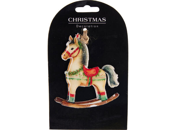 Metalldekor Hest Tinnsoldat 8cm 4ass Display 48stk Roterende karusellstativ 