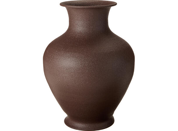 Metallvase sink mørk brun 31cm 