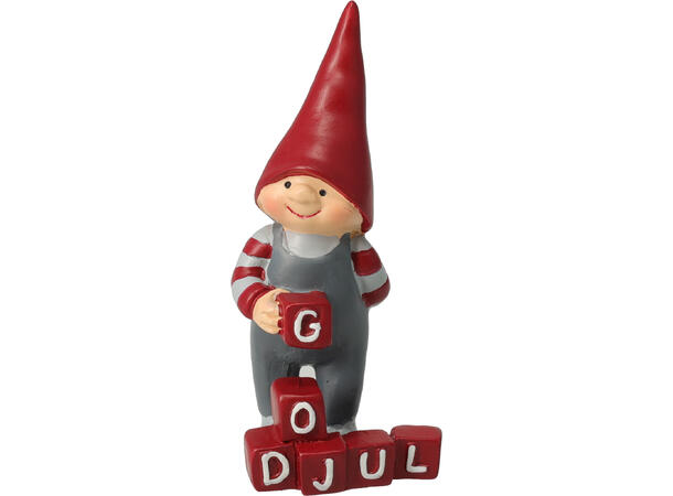 Nisse figur ca 7,5cm rød/grå 8ass Display med 16stk assortert 
