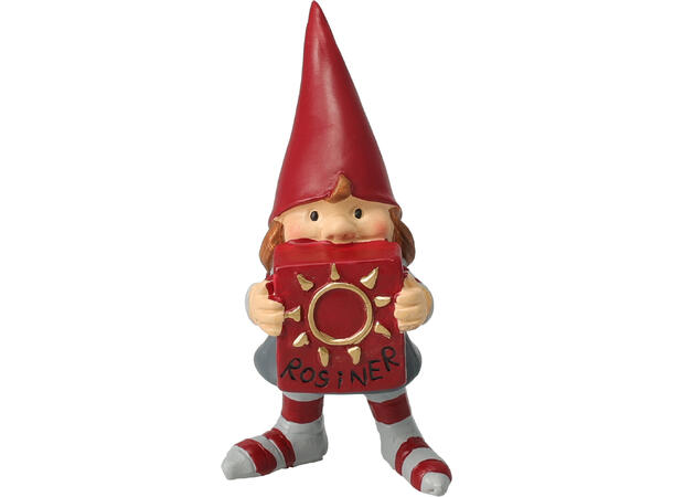 Nisse figur ca 7,5cm rød/grå 8ass Display med 16stk assortert 