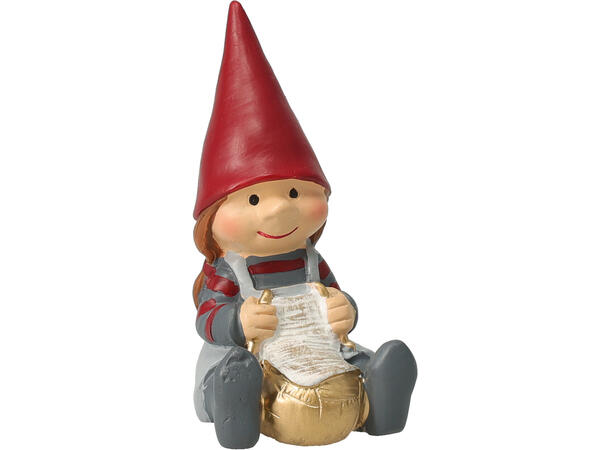 Nisse figur ca 7,5cm rød/grå 8ass Display med 16stk assortert 