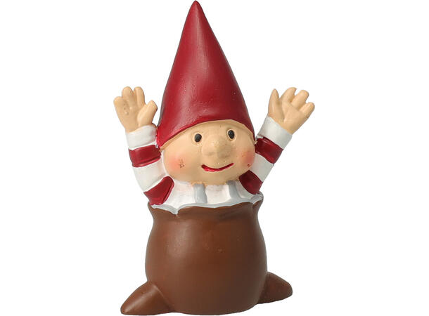 Nisse figur ca 7,5cm rød/grå 8ass Display med 16stk assortert 