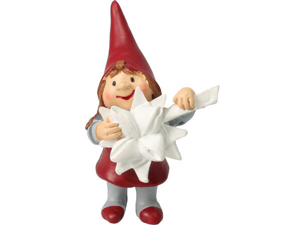 Nisse figur ca 7,5cm rød/grå 8ass Display med 16stk assortert 