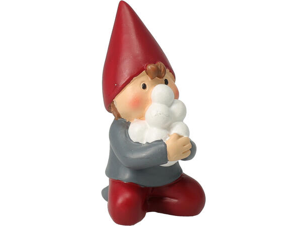 Nisse figur ca 7,5cm rød/grå 8ass Display med 16stk assortert 