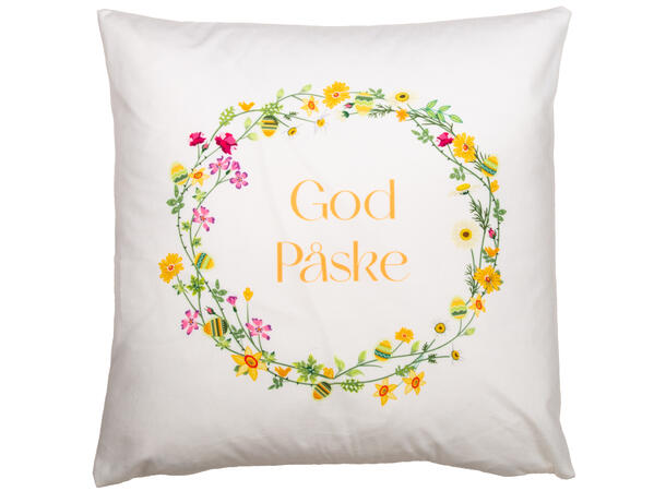 Pute 45x45 m/trekk krans God Påske Pute fjær/dun 780gram fyllvekt 