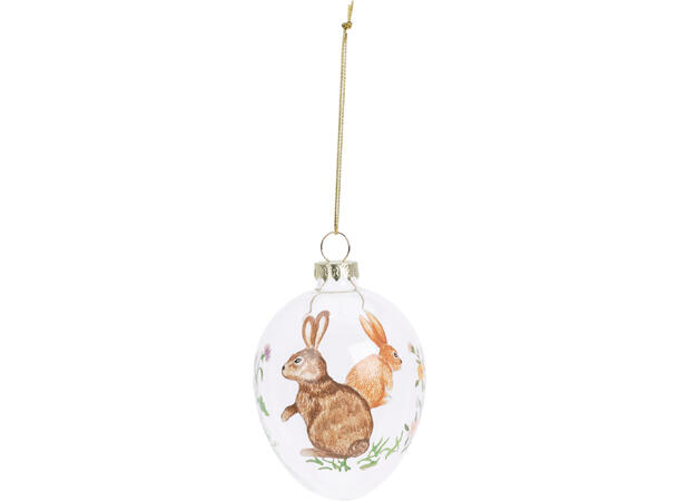 Påskeegg hare/kanin 5,5cm sett à 6 stk Vekt:30gram pr egg 
