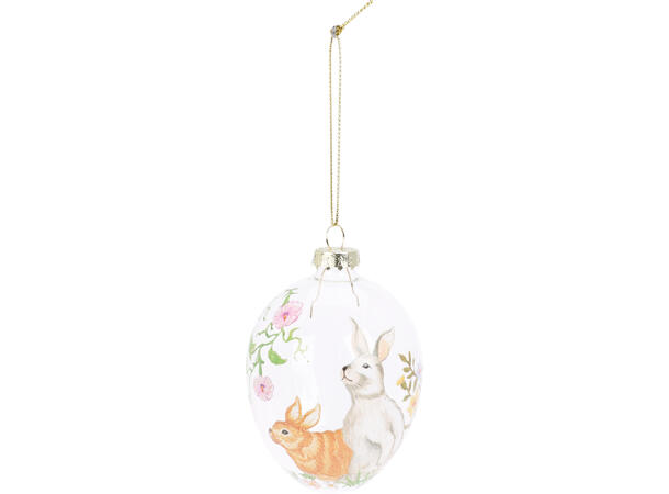 Påskeegg hare/kanin 5,5cm sett à 6stk Forpk 12pk Vekt 30gr pr.egg 