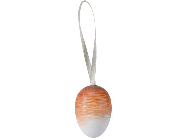 Påskeegg naturfarger m/stripe 4cm 10stk Display 15stk 