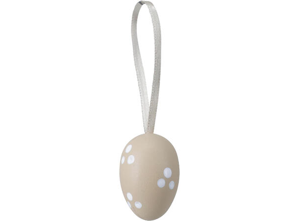 Påskeegg naturfarger m/stripe 4cm 10stk Display 15stk 