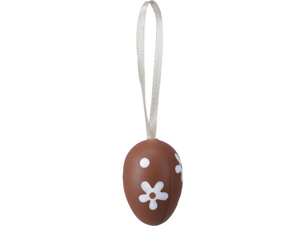 Påskeegg naturfarger m/stripe 4cm 10stk Display 15stk 