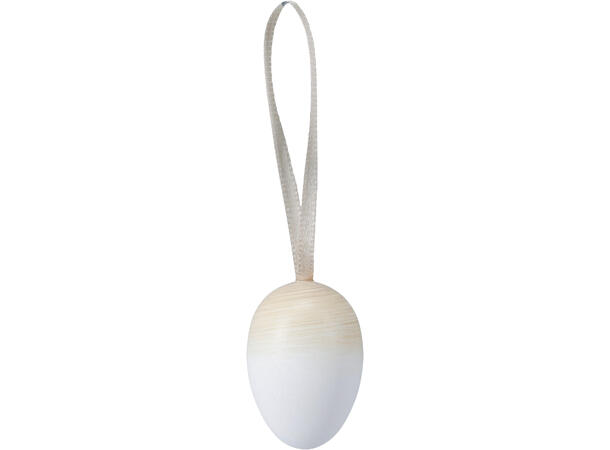 Påskeegg naturfarger m/stripe 4cm 10stk Display 15stk 