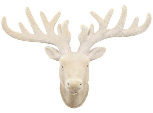 Reinsdyr hode fløyel lysebrun 31x11x25cm 