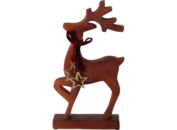 Reinsdyr mørk mango m/stjerne 36cm 2ass 